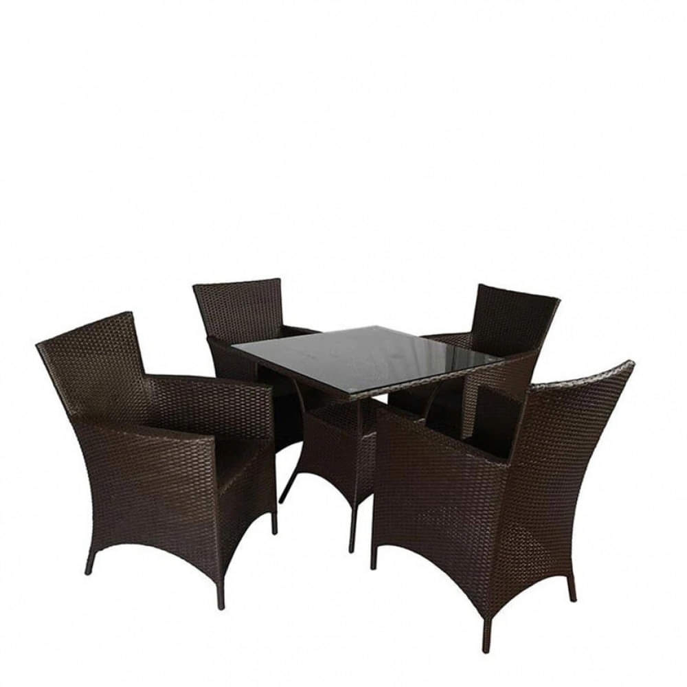 Outdoor Square Shape Dinning Table Set (4+1) - photo