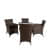 Outdoor Square Shape Dinning Table Set (4+1) - bottom_view