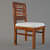 Maple Finish Sheesham Wooden Round Dining Table Set - rear_view
