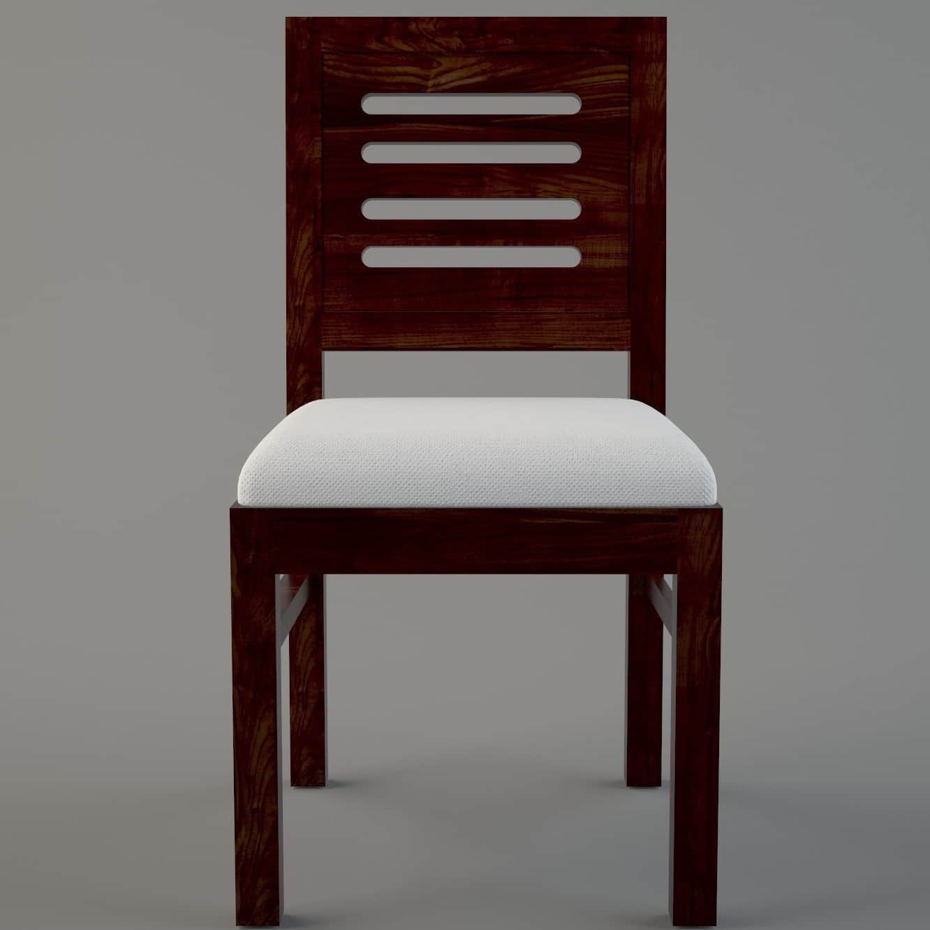 Maple Finish Sheesham Wooden Round Dining Table Set - bottom_view