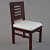 Sheesham Wooden Round Dining Table Set - rear_view