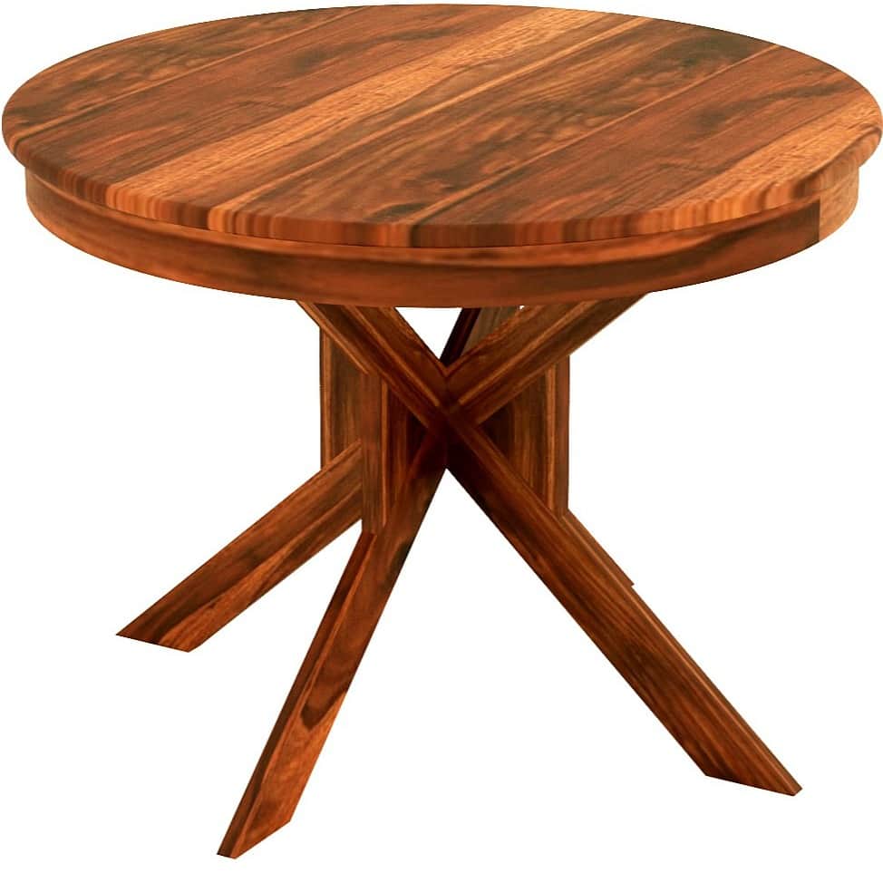 Pure Sheesham Wooden Dining Table Set - left_view