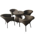 Garden Chair Set 4+1 (Golden Color) - photo