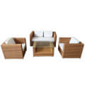 4 Seater Wicker Sofa Set With Table - photo