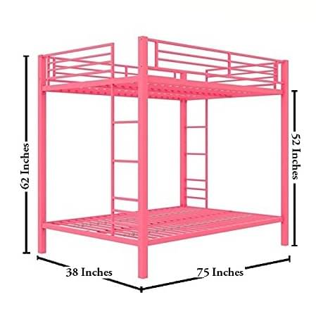 Crater Metal Bunk Bed (Pink)