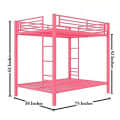 Crater Metal Bunk Bed (Pink) - rear_view