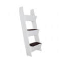 White Premium  Wood Polymer Composite Three Step Ladder Planter - top_view