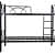 2 Tier Metal Bunk Bed - rear_view