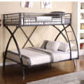 Classic X Shape Design Bunk Bed - photo