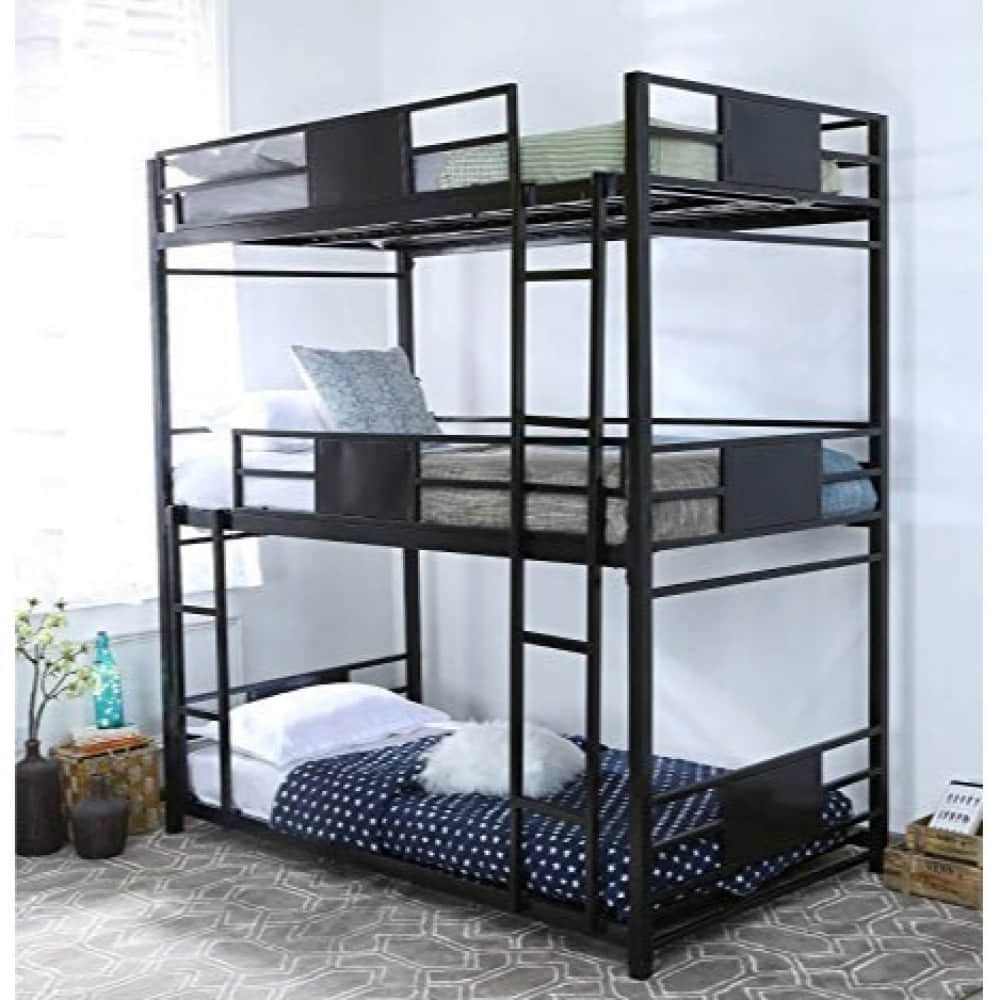 Blakiyo3 Tier Bunk Bed (Black) - photo