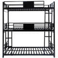 Blakiyo3 Tier Bunk Bed (Black) - front_view