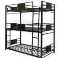 Blakiyo3 Tier Bunk Bed (Black) - top_view