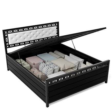 Carbin Metal Bed With Hydraulic Storage - rear_view