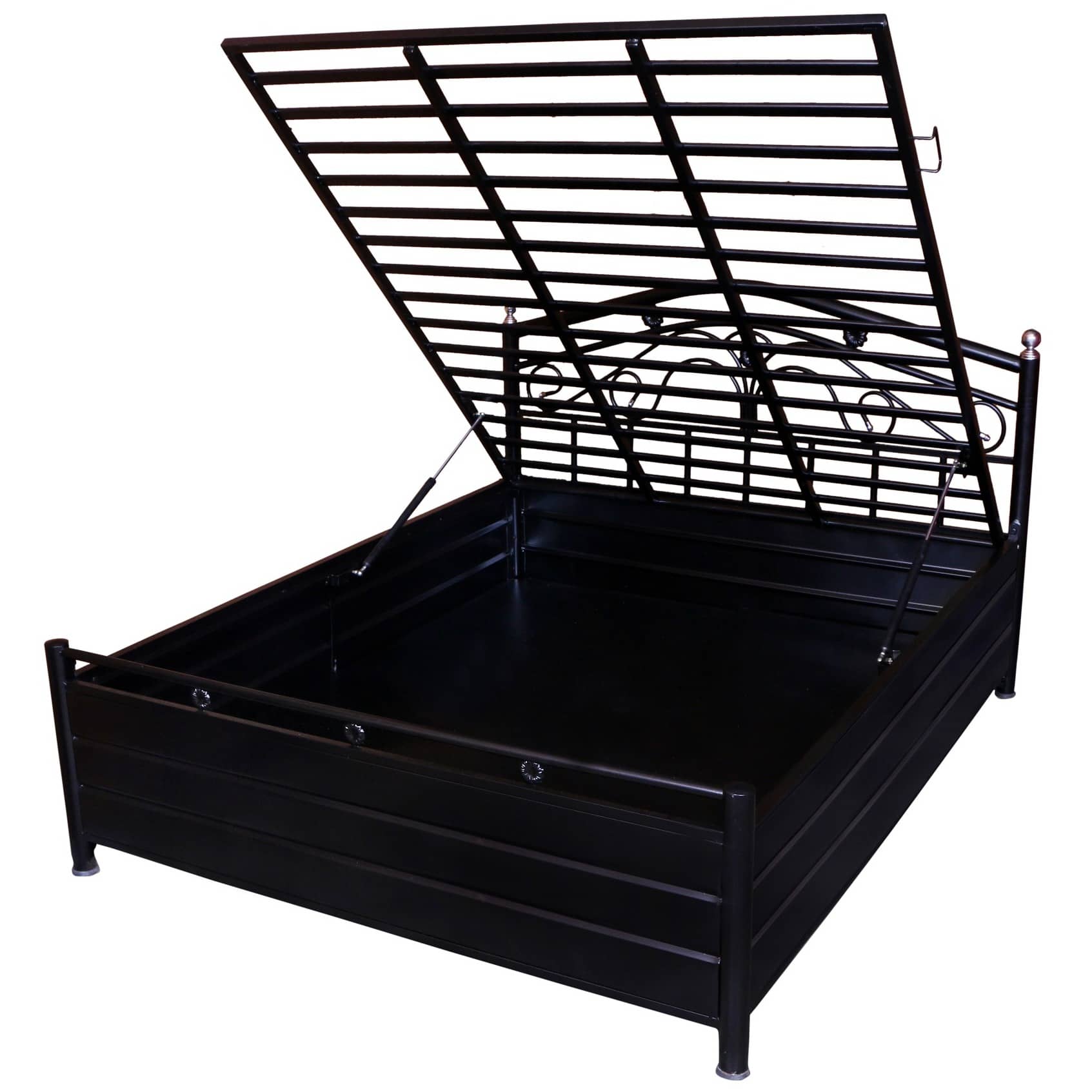 Castriyo Metal Bed With Hydraulic Storage