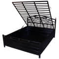 Castriyo Metal Bed With Hydraulic Storage - rear_view