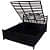 Castriyo Metal Bed With Hydraulic Storage - rear_view