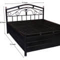 Castriyo Metal Bed With Hydraulic Storage - right_view