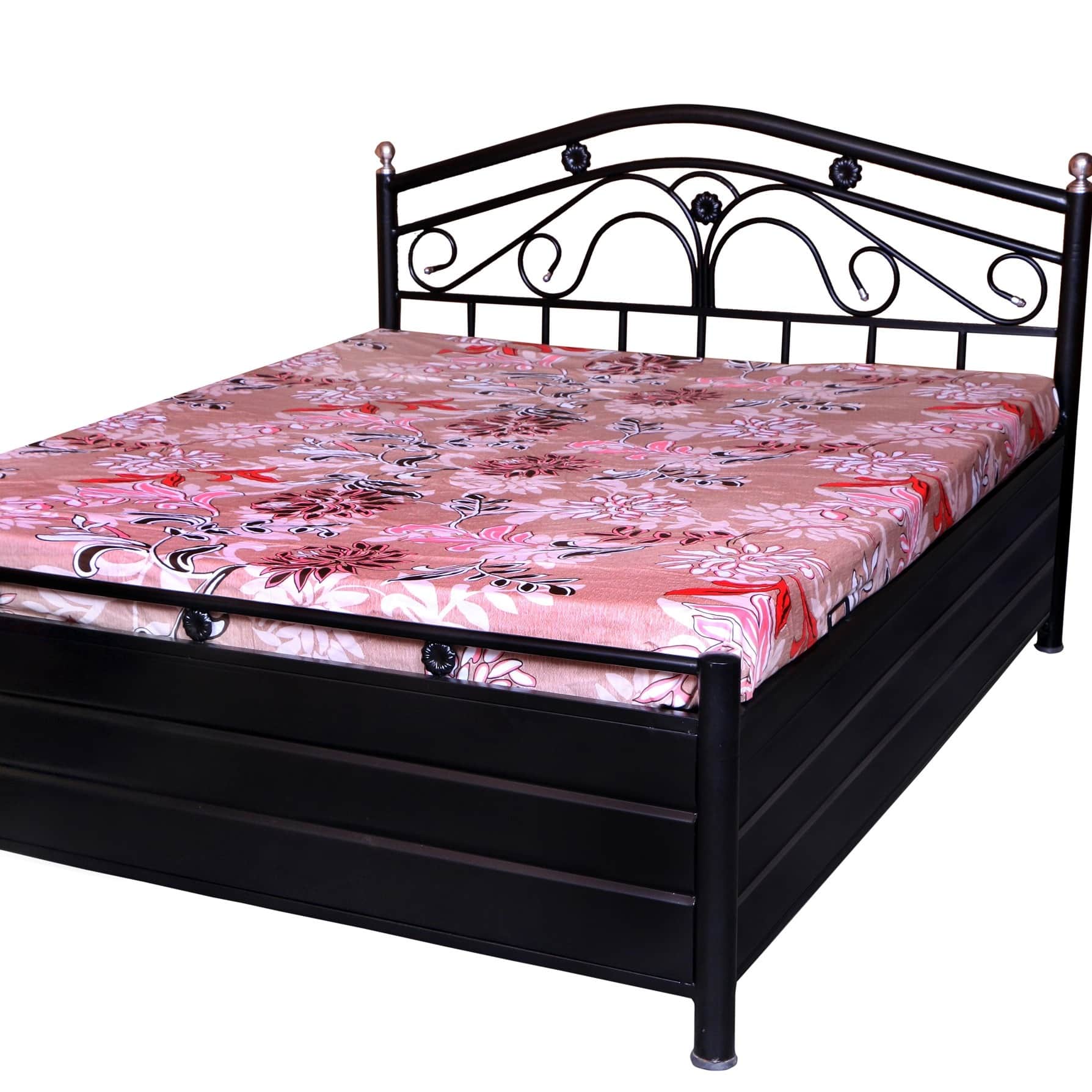 Castriyo Metal Queen Size Bed - front_view