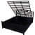 Castriyo Metal Queen Size Bed - rear_view