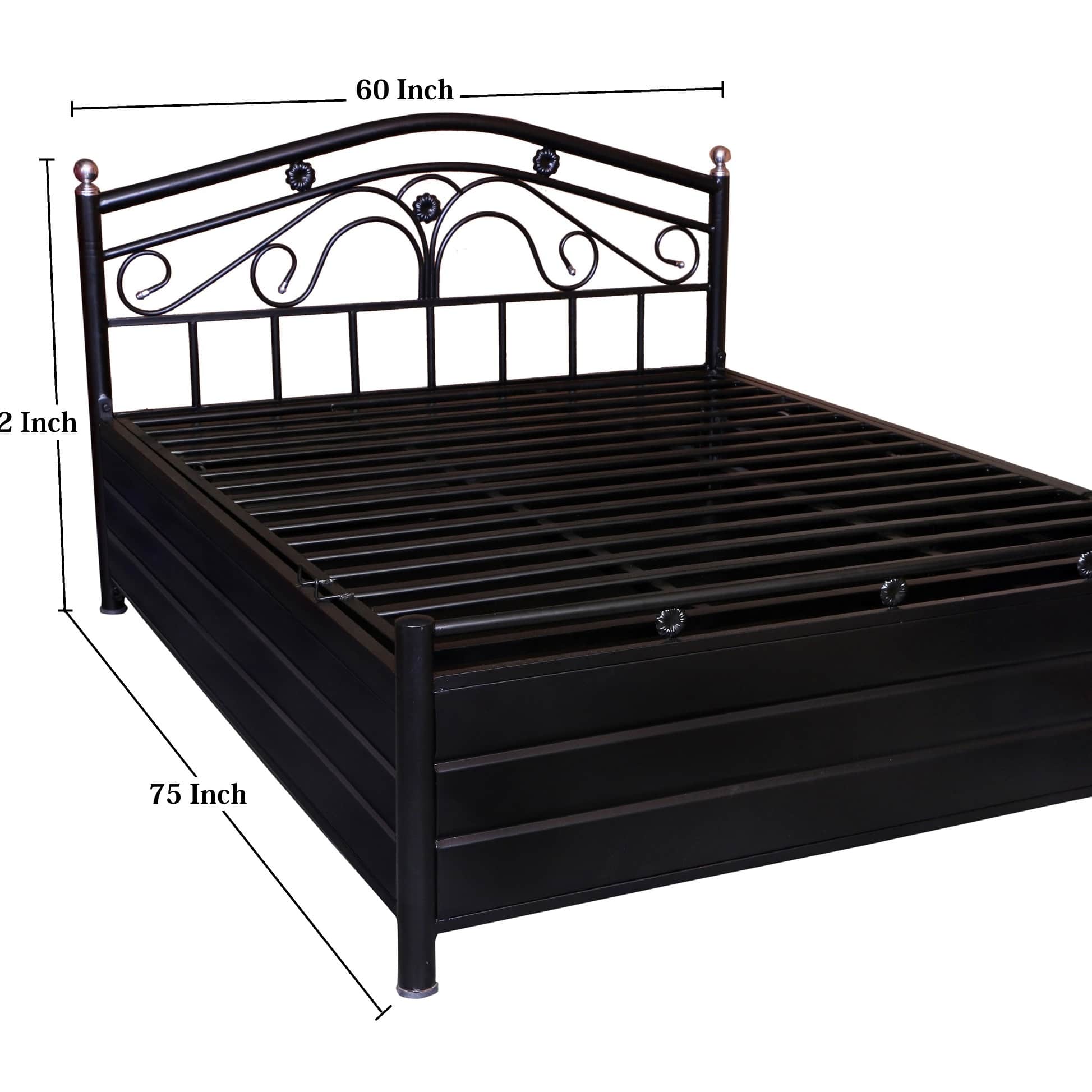 Castriyo Metal Queen Size Bed - right_view