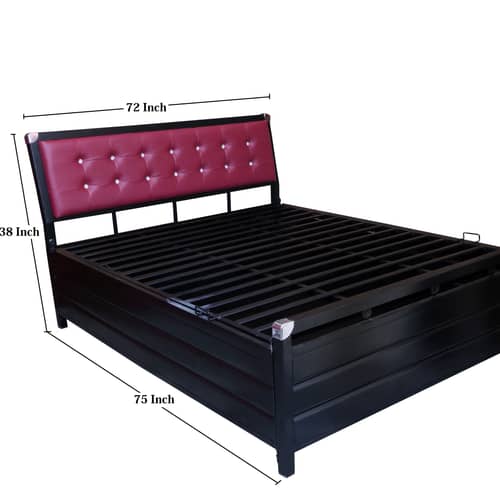 Nimoron Metal Bed With Hydraulic Storage