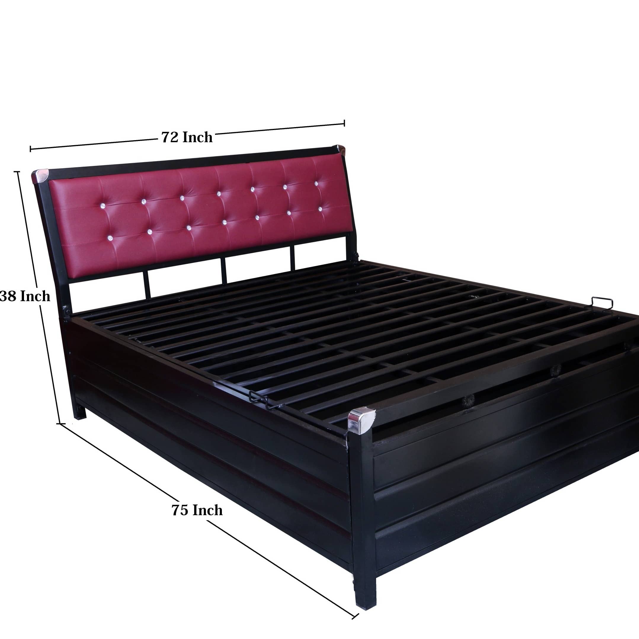 Nimoron Metal Bed With Hydraulic Storage