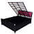 Nimoron Metal Queen Size Bed - rear_view