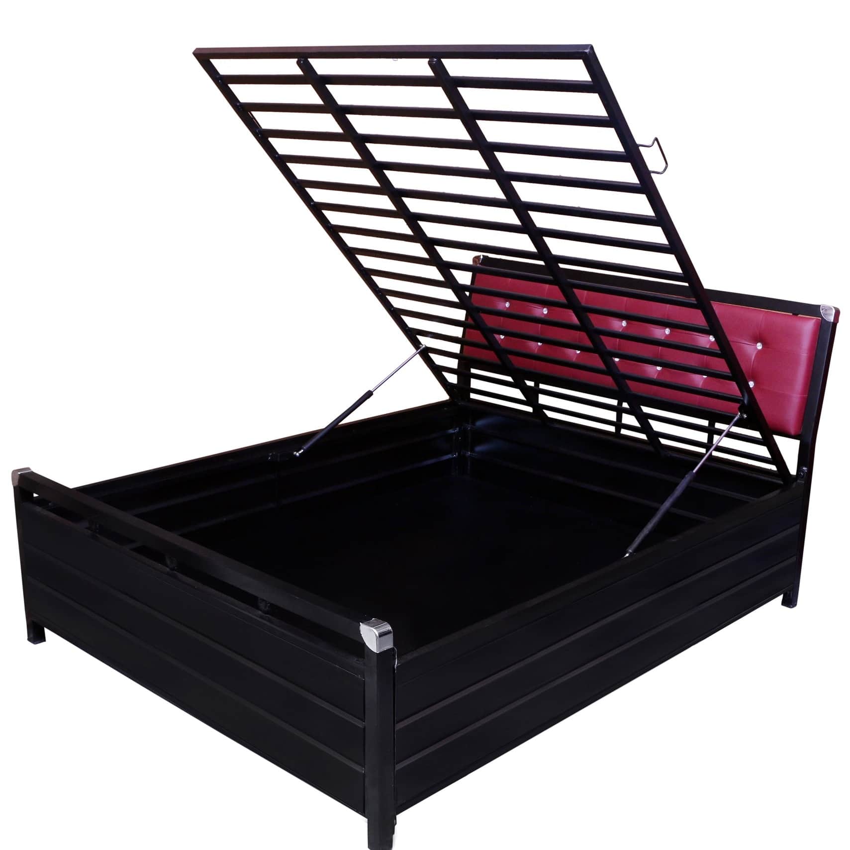 Nimoron Metal Bed With Hydraulic Storage - rear_view