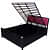 Nimoron Metal Bed With Hydraulic Storage - rear_view