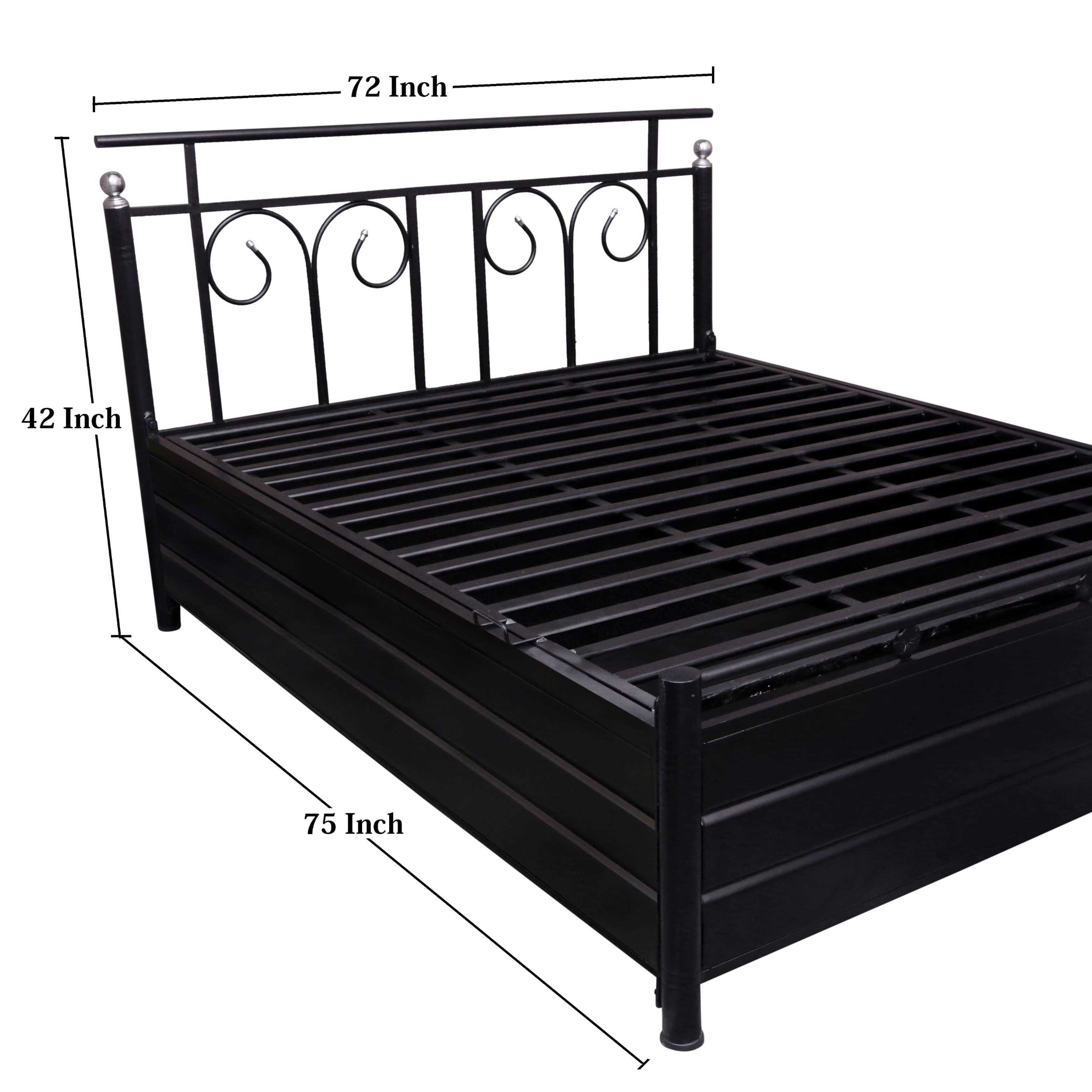 Uotomi Metal Bed With Hydraulic Storage