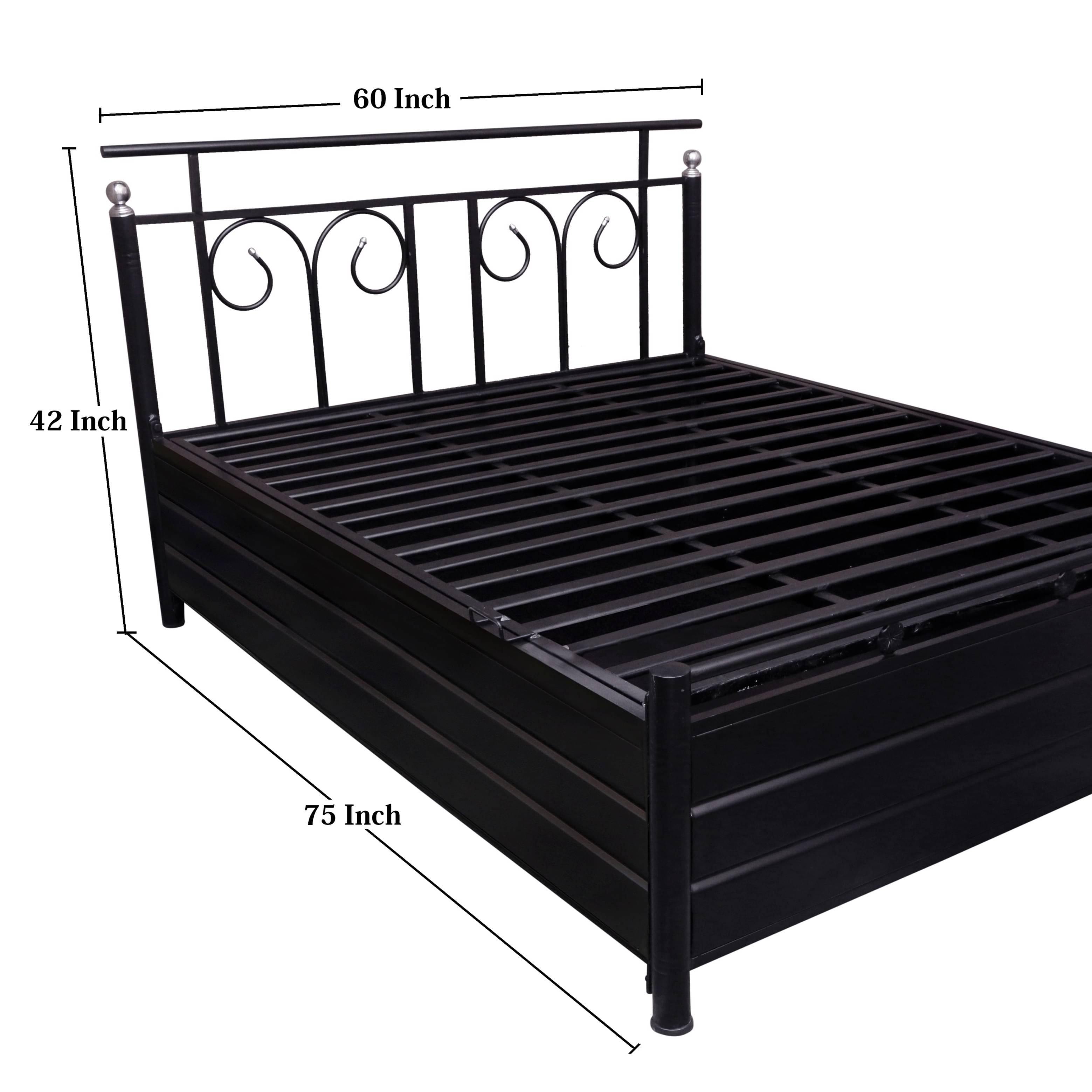 Uotomi Metal Bed With Hydraulic Storage