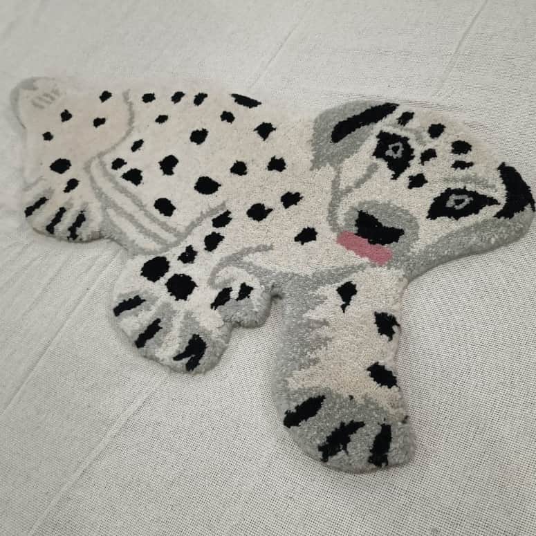 Sitting Dog Handmade Rug/Carpet - front_view
