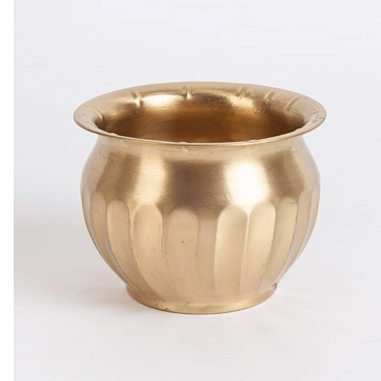 Brass Round Planter
