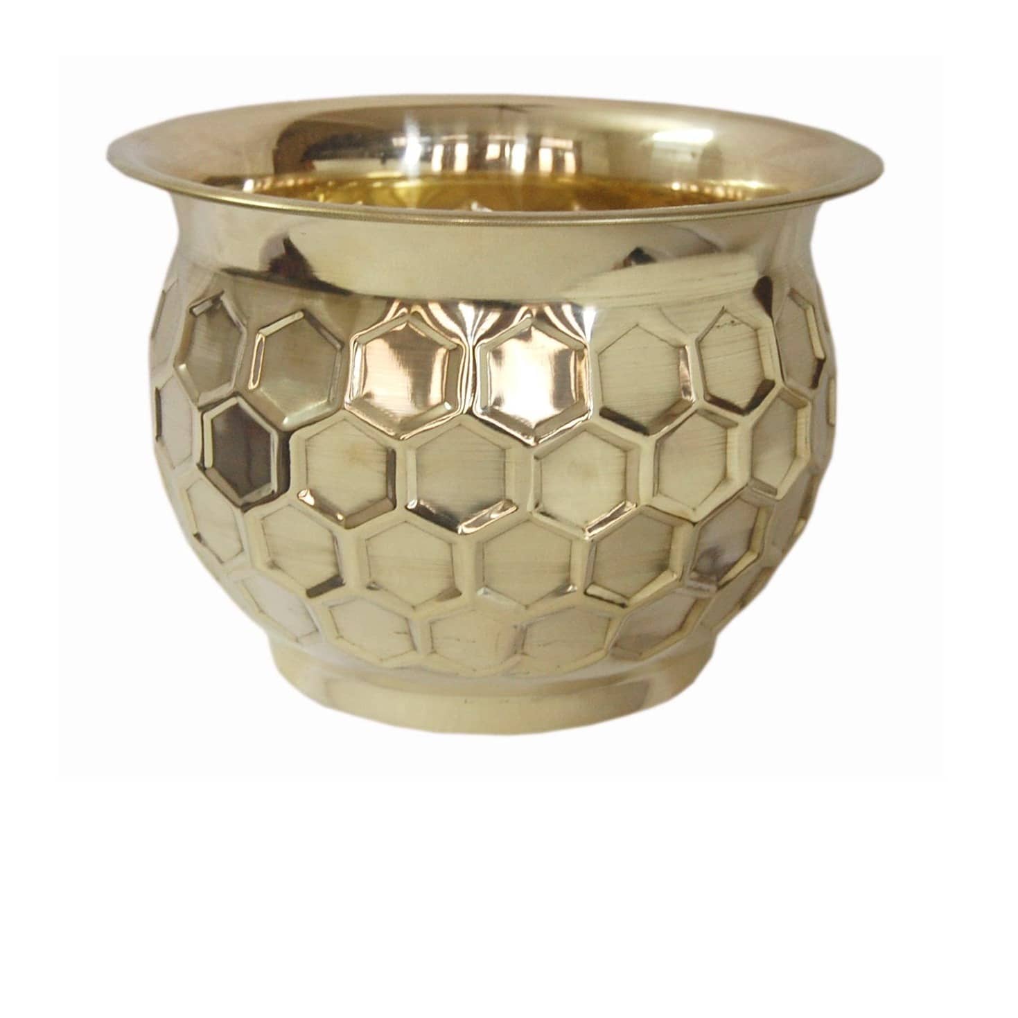 Decorative Round Diamond Hammered Planter