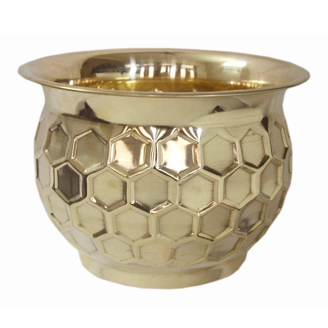 Decorative Round Diamond Hammered Planter