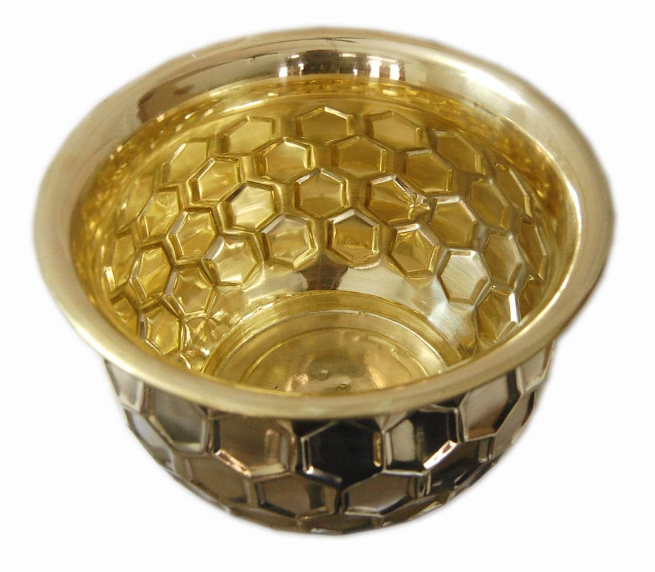 Decorative Round Diamond Hammered Planter - front_view