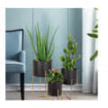 Floor Standing Planters with Metal Stand (Set of 3) - front_view