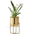Florence Metal Iron Planter With Stand (Set of 2) - rear_view