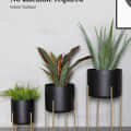 Floor Standing Planters with Metal Stand (Set of 3) - rear_view