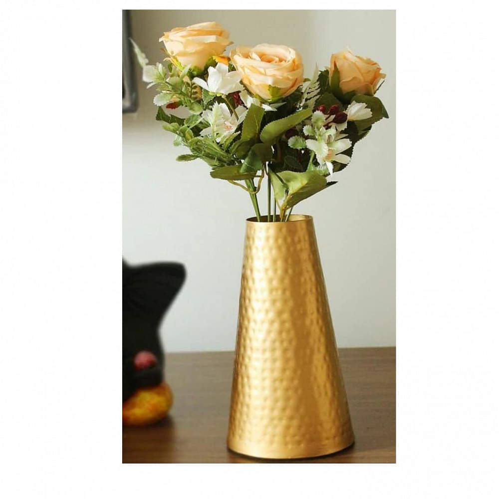 Metal Gold Flower Vase - photo