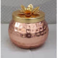 Metal Hammered Gifting Jar for Dry Fruits (set of 1) - photo