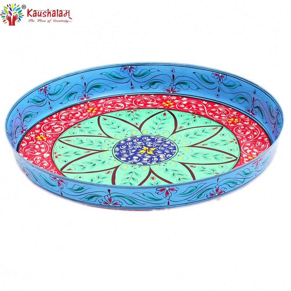Round Tray plate- Puja Thali - photo