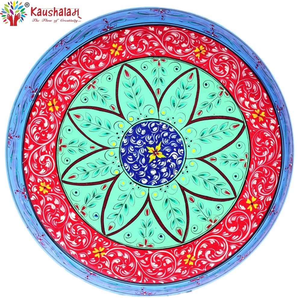 Round Tray plate- Puja Thali - front_view