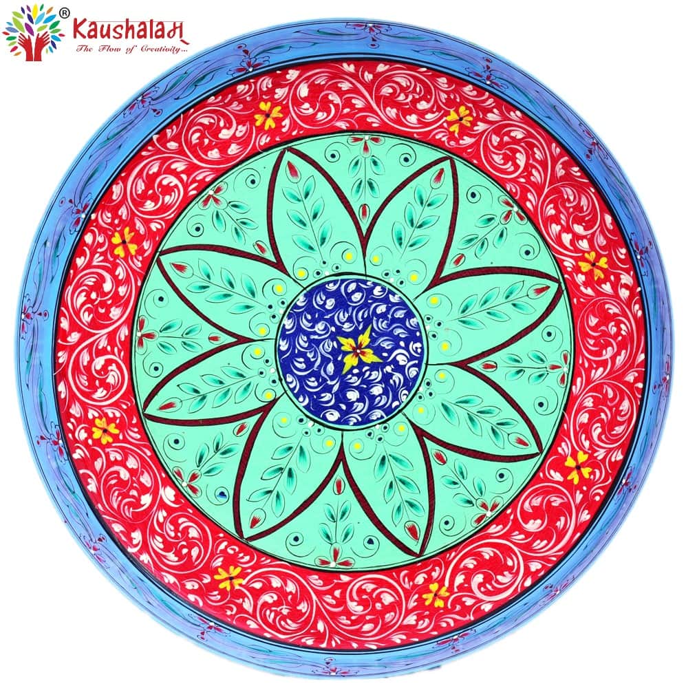 Round Tray plate- Puja Thali - left_view