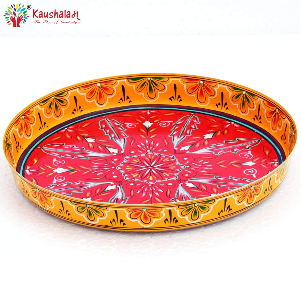 Round Tray plate- Puja Thali - photo