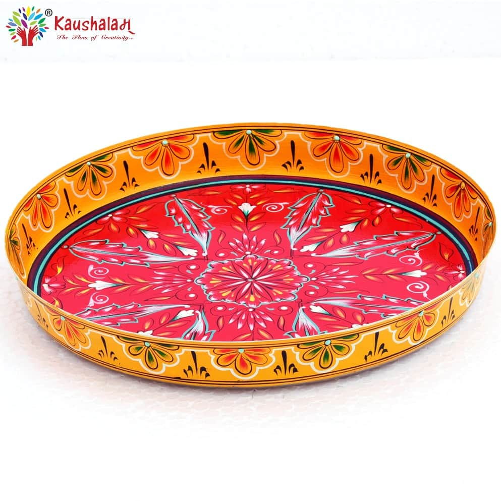 Round Tray plate- Puja Thali - top_view
