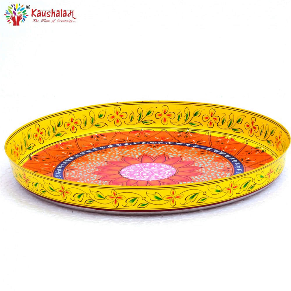 Round Tray plate- Puja Thali - photo