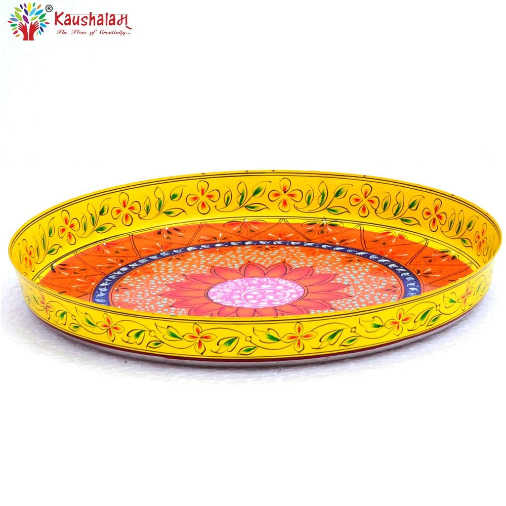 Round Tray plate- Puja Thali - top_view