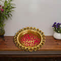 Metal Urli Bowl for Flowers - photo