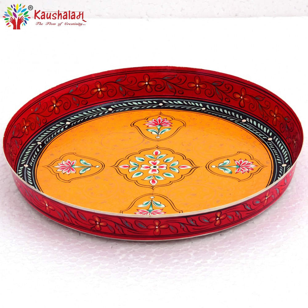 Round Tray plate- Puja Thali - photo